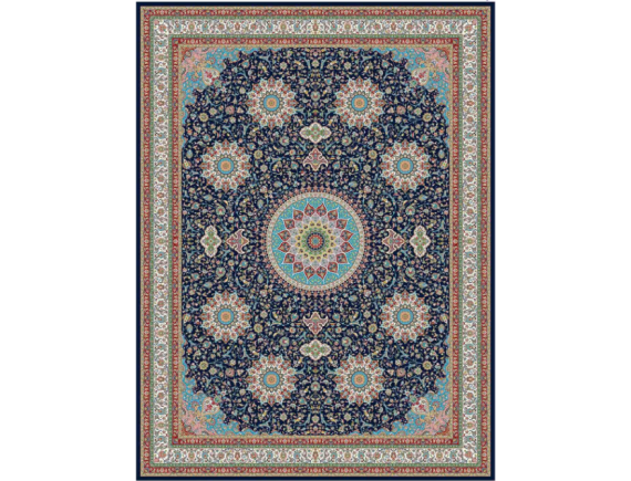 فرش 1200 شانه برجسته تراکم 3600 کد 6003- زمینه سرمه ای